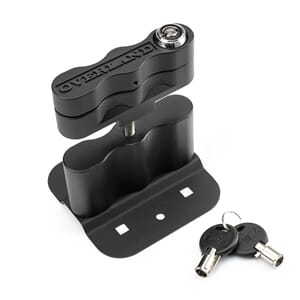 KRIEGA OVERLAND LOCKABLE MOUNT - INCLUDING LOCK - BLACK*