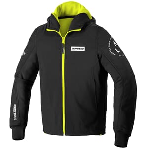 SPIDI HOODIE ARMOR EVO  BLACK YELLOW FLUO