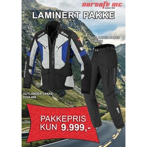 Pakke 1: Spidi Outlander Laminert MC Jakke og bukse