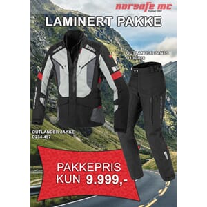 Pakke 1: Spidi Outlander Laminert MC Jakke og bukse