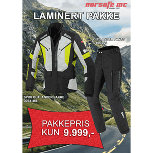 Pakke 1: Spidi Outlander Laminert MC Jakke og bukse