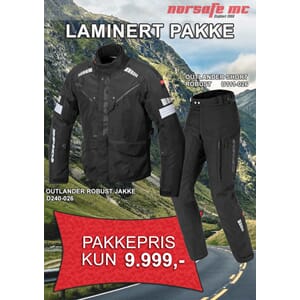 Pakke 1: Spidi Outlander Laminert MC Robust jakke og bukse